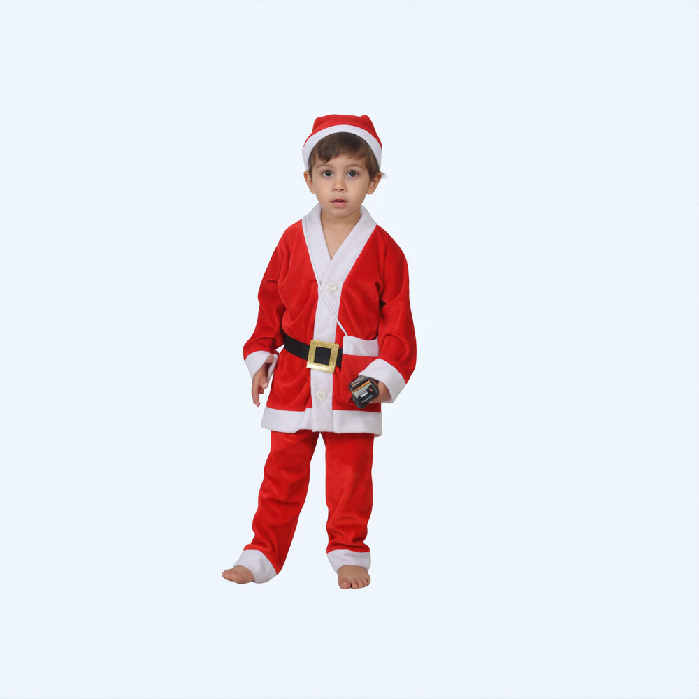 Santa Velvet Dress for Boys