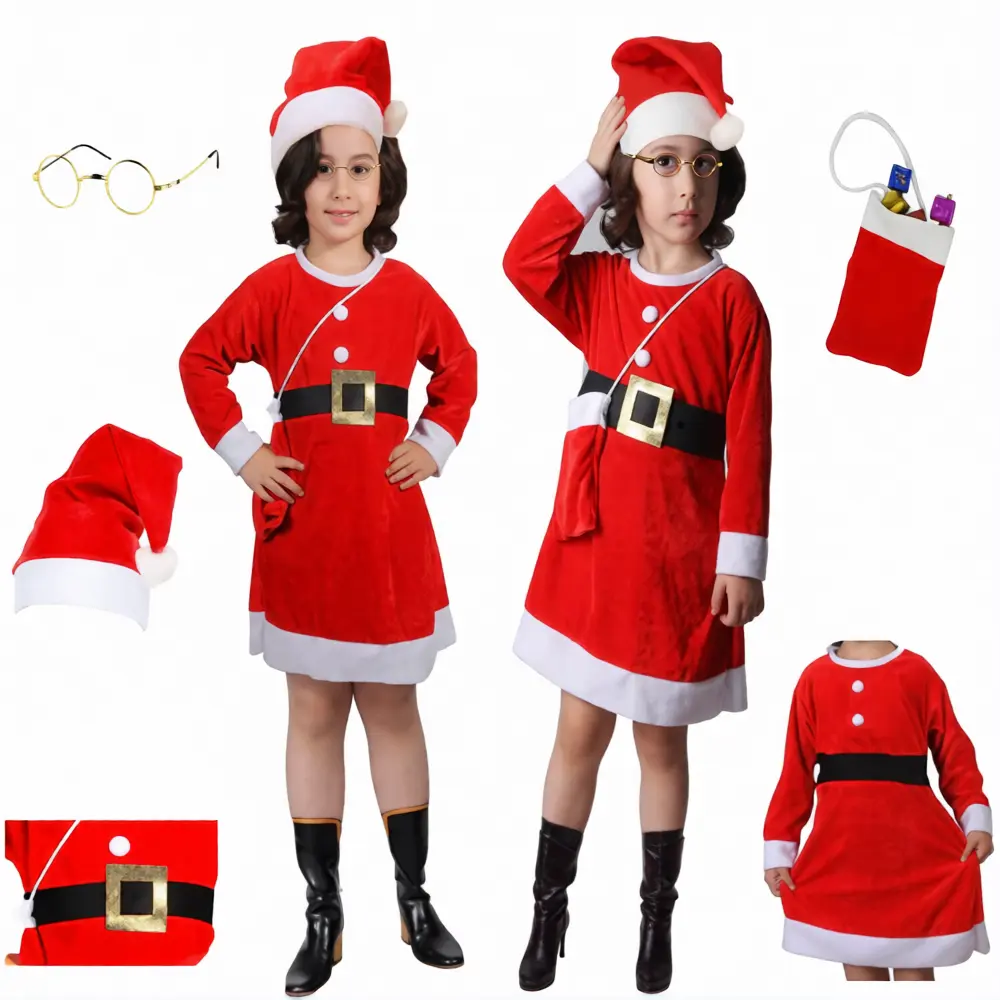 Velvet Santa Girl Frock