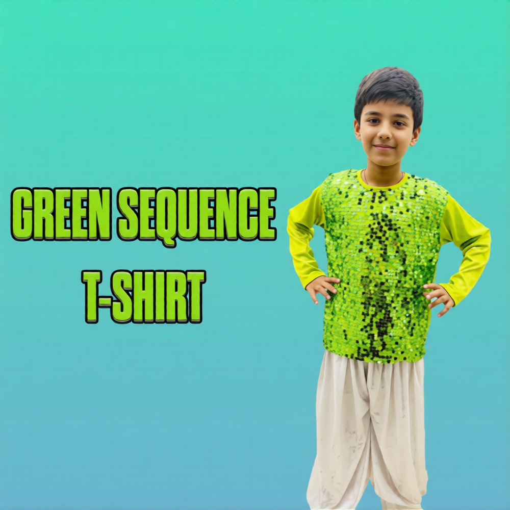 T-shirt Green Sequence Costume