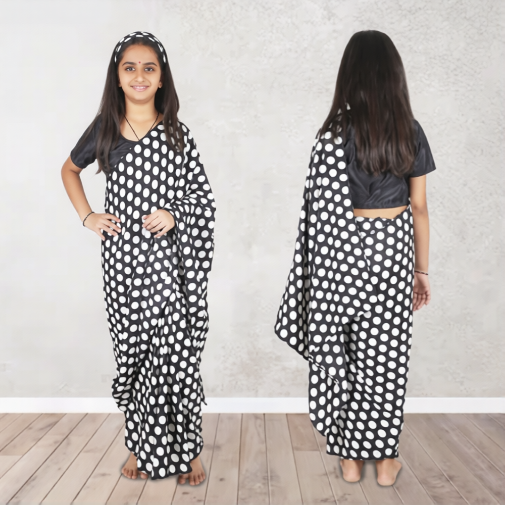 Polka Dot Saree Kids Costume