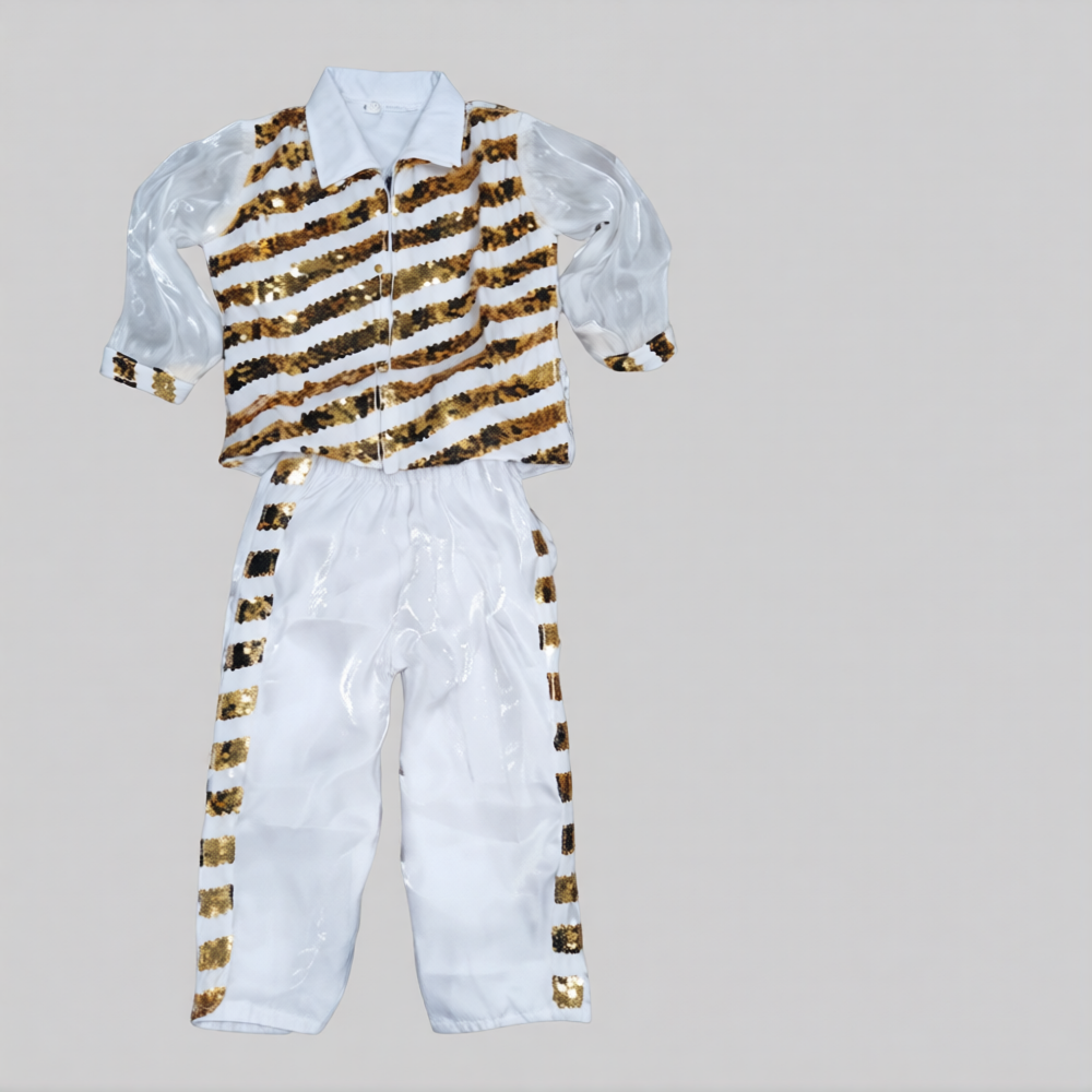 Western Retro Boy Costume - Golden White