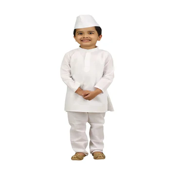 White Kurta Pajama - Chairman / Silk Fabric
